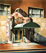 Thumbnail of The Lowell, New York (28 63rd St.): Painting of The Lowell Hotel in Manhattan as it used to look, by Ethel Fisher, 1976, oil on canvas, 30 x 26 inches, twentieth century painting of a New York landmark, The Lowell Hotel, a 74-room luxury hotel in the heart of New York's most exclusive and fashionable Upper East Side.