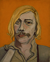 Thuumbnail of Paul Thek in New York: Portrait Painting of New York artist Paul Thek (1933–1988) by Ethel Fisher, 1967, oil on canvas, 10 x 8 inches, mid-twentieth century portrait painting.